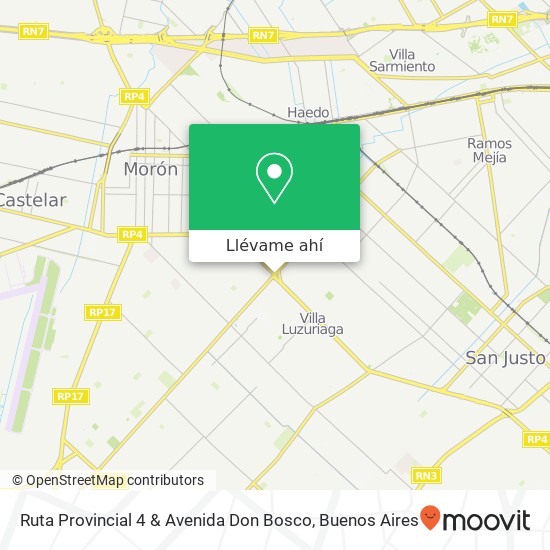 Mapa de Ruta Provincial 4 & Avenida Don Bosco