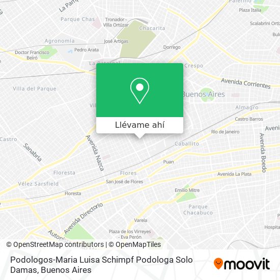 Mapa de Podologos-Maria Luisa Schimpf Podologa Solo Damas