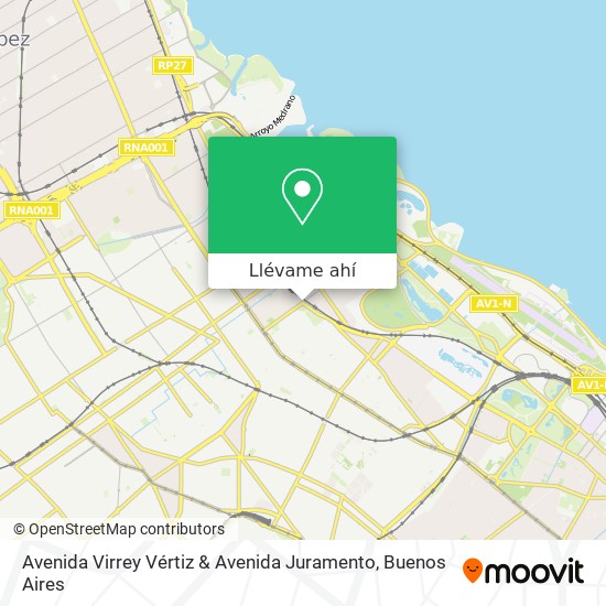 Mapa de Avenida Virrey Vértiz & Avenida Juramento