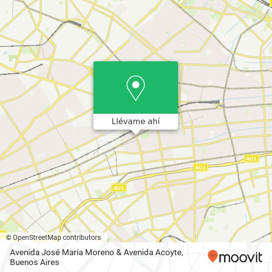 Mapa de Avenida José María Moreno & Avenida Acoyte