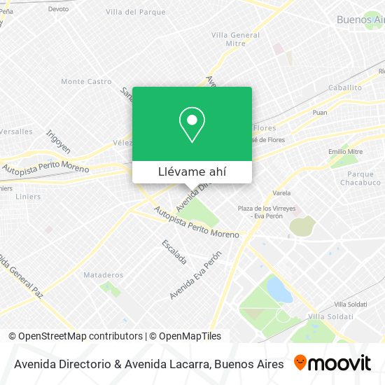 Mapa de Avenida Directorio & Avenida Lacarra