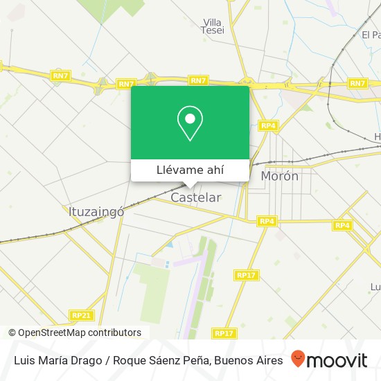Mapa de Luis María Drago / Roque Sáenz Peña