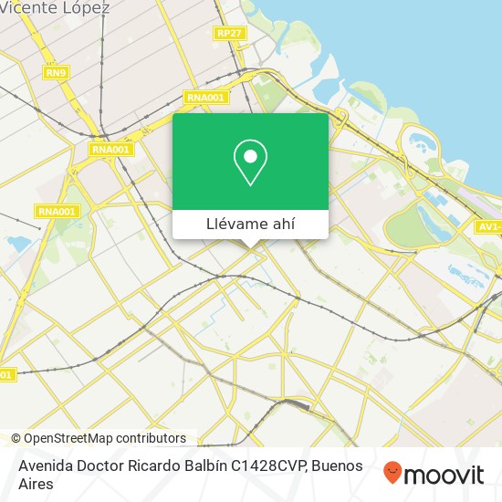 Mapa de Avenida Doctor Ricardo Balbín C1428CVP