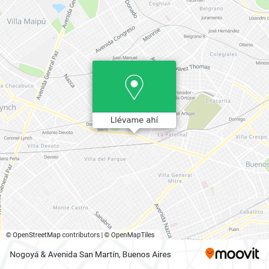 Mapa de Nogoyá & Avenida San Martín