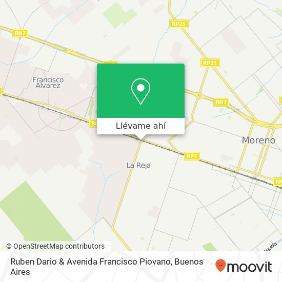 Mapa de Ruben Dario & Avenida Francisco Piovano