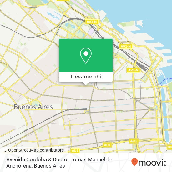 Mapa de Avenida Córdoba & Doctor Tomás Manuel de Anchorena