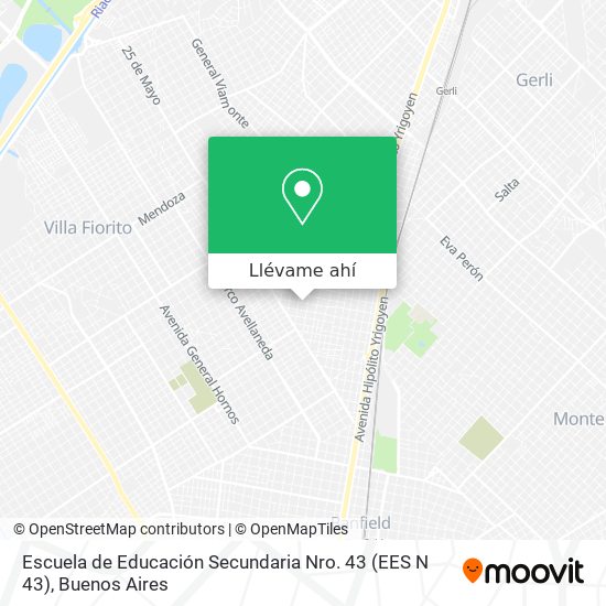 Mapa de Escuela de Educación Secundaria Nro. 43 (EES N 43)