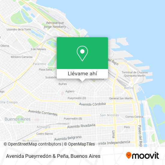Mapa de Avenida Pueyrredón & Peña
