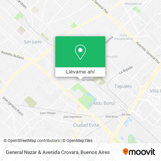 Mapa de General Nazar & Avenida Crovara