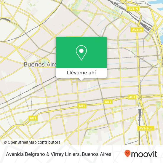 Mapa de Avenida Belgrano & Virrey Liniers