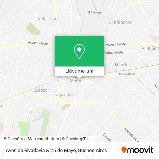 Mapa de Avenida Rivadavia & 25 de Mayo