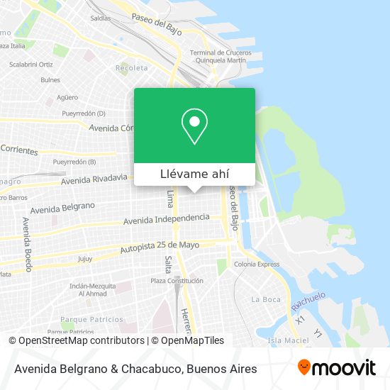 Mapa de Avenida Belgrano & Chacabuco