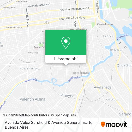 Mapa de Avenida Vélez Sarsfield & Avenida General Iriarte