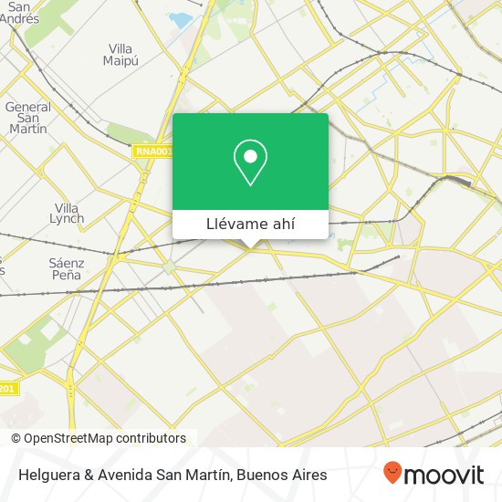 Mapa de Helguera & Avenida San Martín