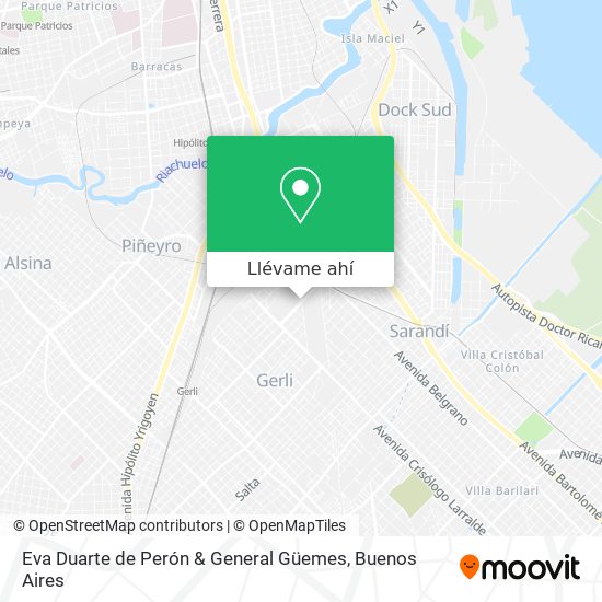 Mapa de Eva Duarte de Perón & General Güemes