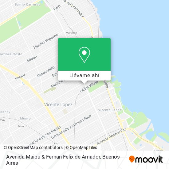 Mapa de Avenida Maipú & Fernan Felix de Amador