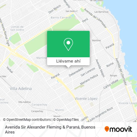 Mapa de Avenida Sir Alexander Fleming & Paraná