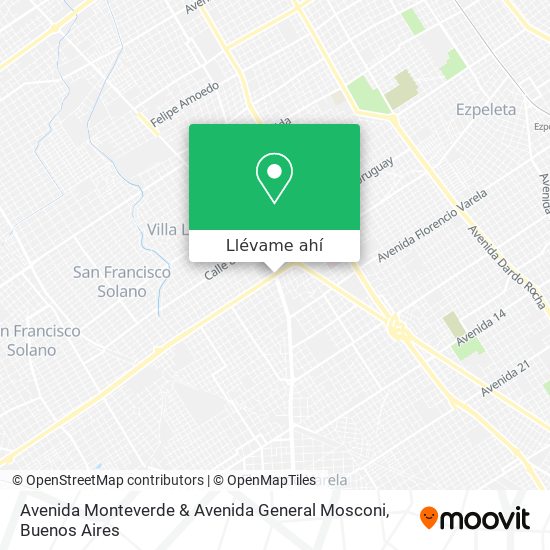 Mapa de Avenida Monteverde & Avenida General Mosconi