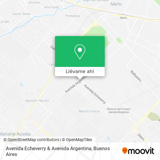 Mapa de Avenida Echeverry & Avenida Argentina