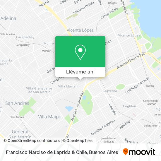 Mapa de Francisco Narciso de Laprida & Chile