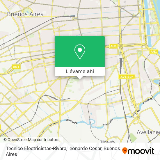 Mapa de Tecnico Electricistas-Rivara, leonardo Cesar