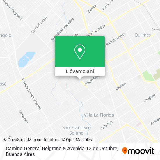 Mapa de Camino General Belgrano & Avenida 12 de Octubre