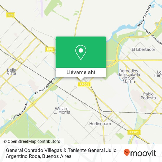 Mapa de General Conrado Villegas & Teniente General Julio Argentino Roca