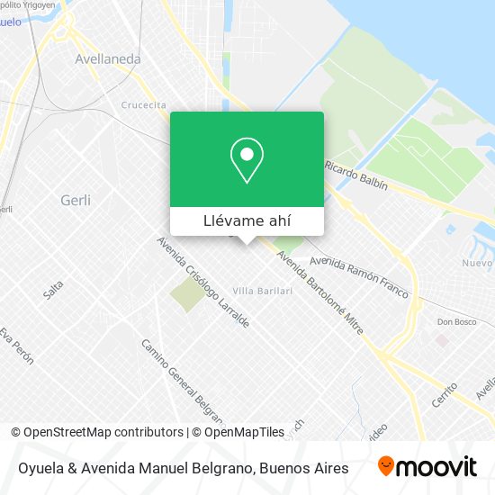 Mapa de Oyuela & Avenida Manuel Belgrano