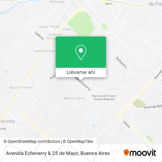 Mapa de Avenida Echeverry & 25 de Mayo