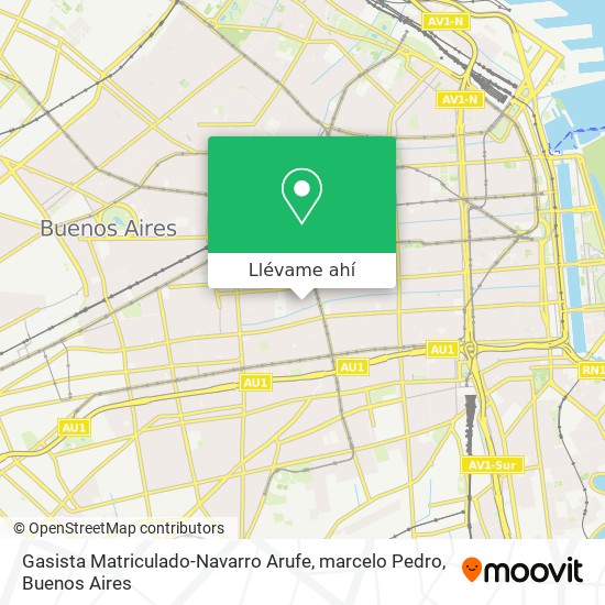 Mapa de Gasista Matriculado-Navarro Arufe, marcelo Pedro