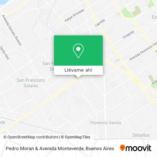 Mapa de Pedro Moran & Avenida Monteverde