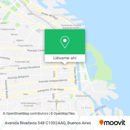 Mapa de Avenida Rivadavia 548 C1002AAQ