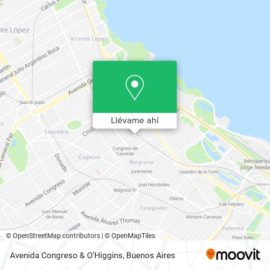 Mapa de Avenida Congreso & O'Higgins