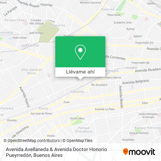 Mapa de Avenida Avellaneda & Avenida Doctor Honorio Pueyrredón