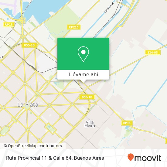 Mapa de Ruta Provincial 11 & Calle 64