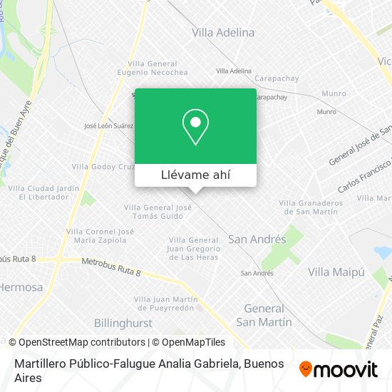 Mapa de Martillero Público-Falugue Analia Gabriela