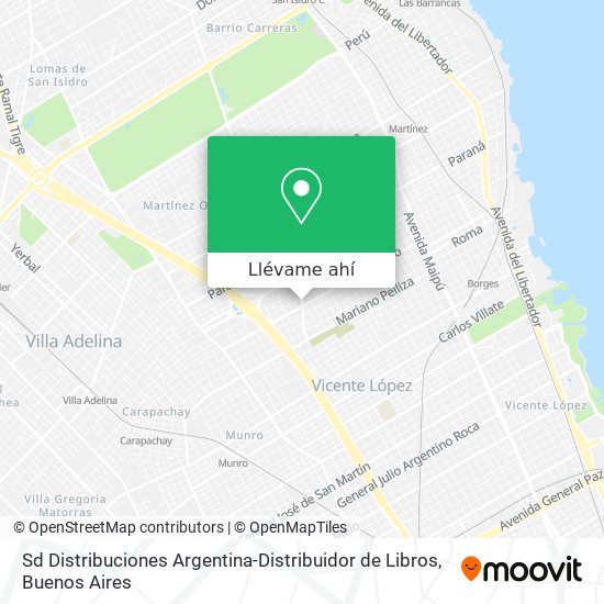 Mapa de Sd Distribuciones Argentina-Distribuidor de Libros