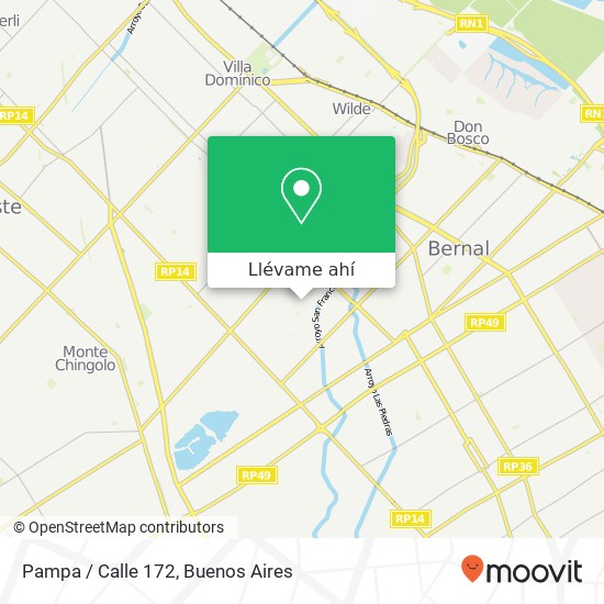 Mapa de Pampa / Calle 172