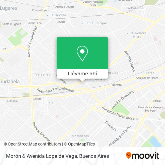 Mapa de Morón & Avenida Lope de Vega