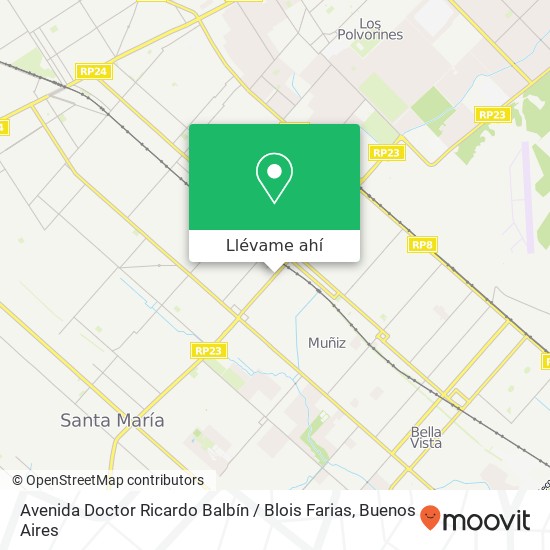 Mapa de Avenida Doctor Ricardo Balbín / Blois Farias