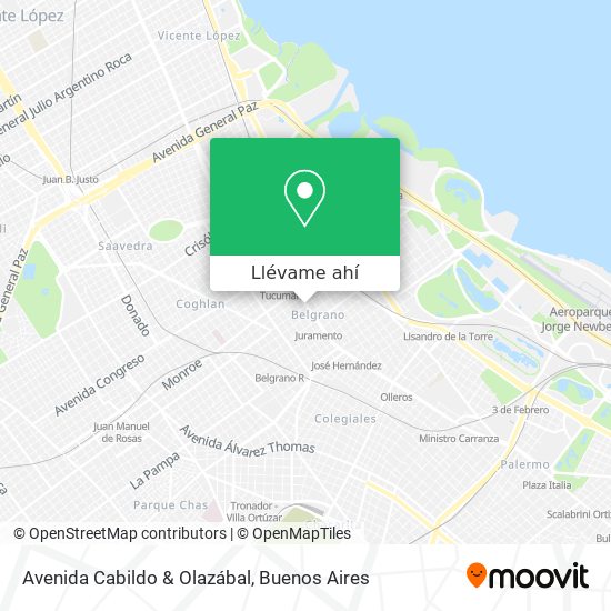 Mapa de Avenida Cabildo & Olazábal