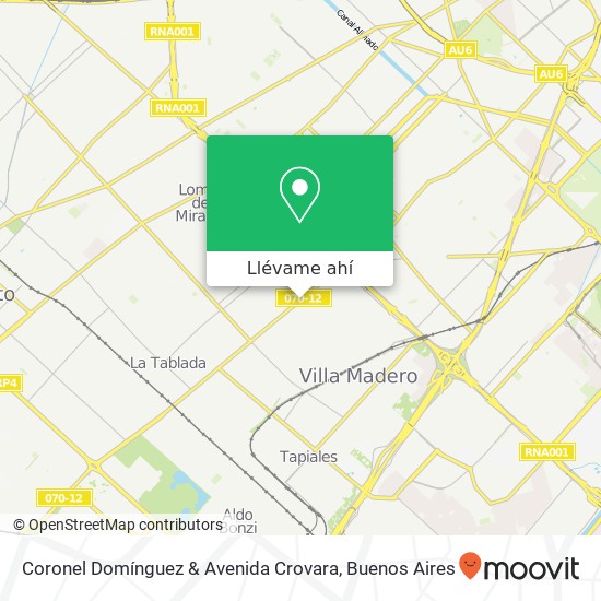 Mapa de Coronel Domínguez & Avenida Crovara