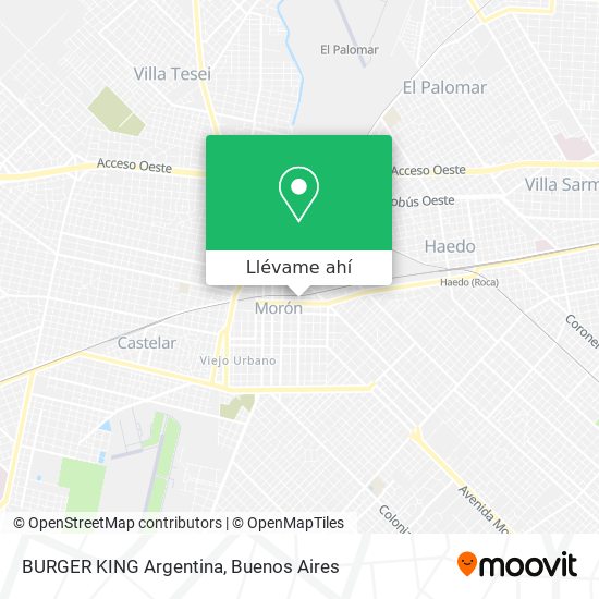 Mapa de BURGER KING Argentina