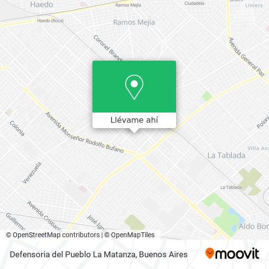 Mapa de Defensoria del Pueblo La Matanza