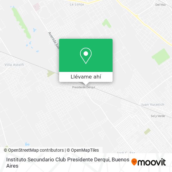 Mapa de Instituto Secundario Club Presidente Derqui