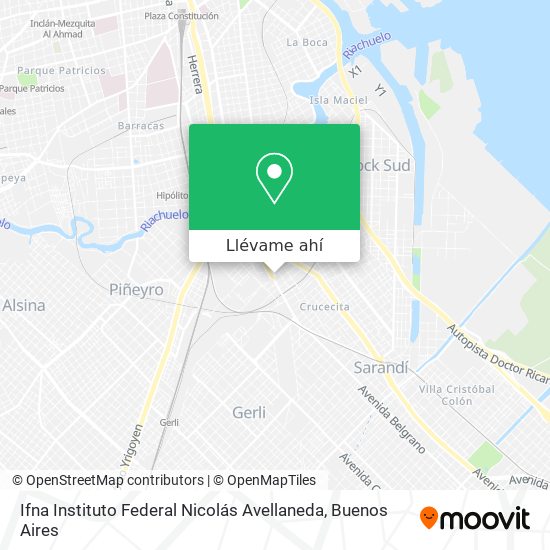 Mapa de Ifna Instituto Federal Nicolás Avellaneda