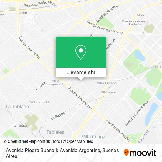 Mapa de Avenida Piedra Buena & Avenida Argentina