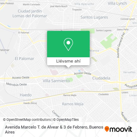 Mapa de Avenida Marcelo T. de Alvear & 3 de Febrero