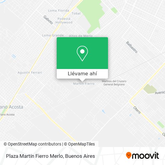 Mapa de Plaza Martín Fierro Merlo