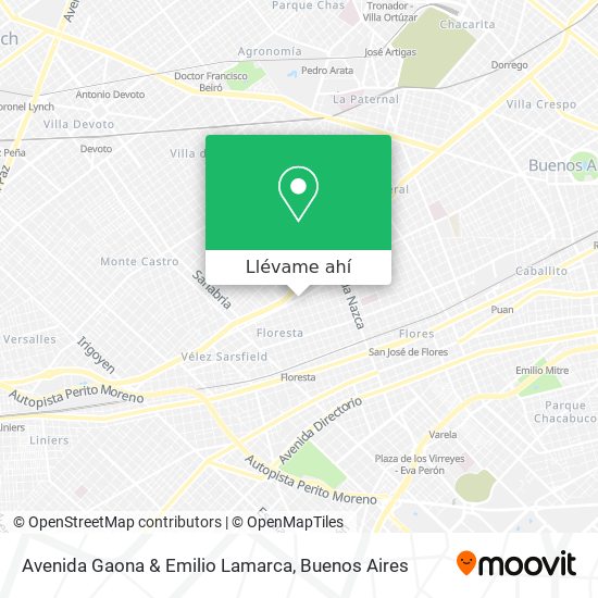 Mapa de Avenida Gaona & Emilio Lamarca